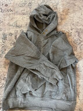 Fear of God Heather Gray Hooded Pullover Sweatshirt